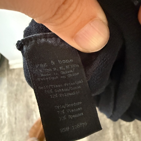 Rag & Bone Noreen Top Black Navy Sheer S - Picture 6 of 6